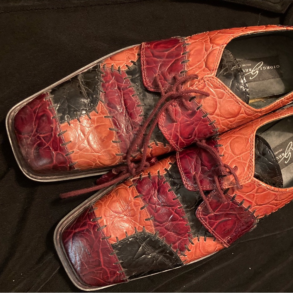 *RARE* Georgio Brutini Private Collection patchwork genuine leather men’s shoes